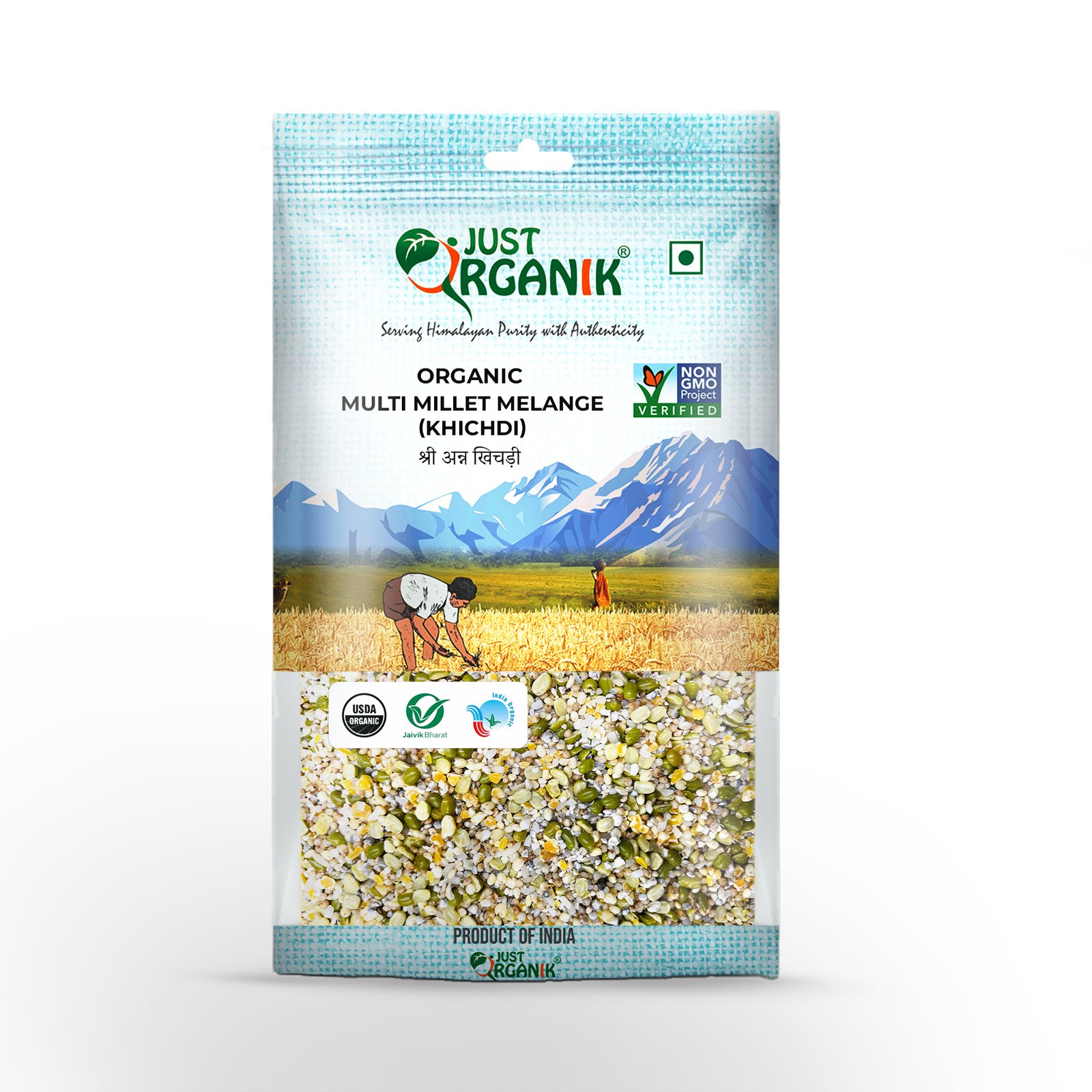Just Organik Organic Multi Millet Melange (shree Anna Khichdi)-500g Just Organik Organic Multi Millet Melange (shree Anna Khichdi)-500g