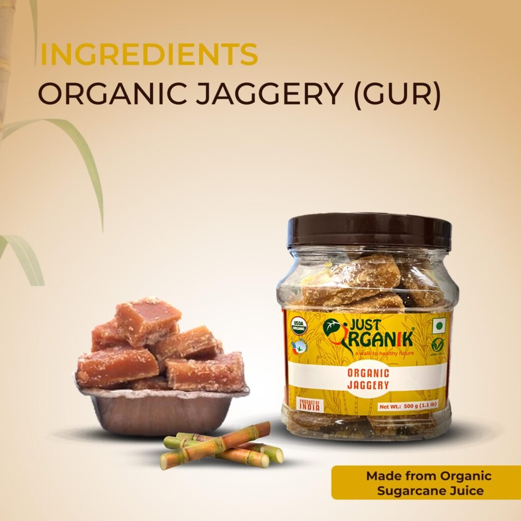 Organic jaggery made from sugarcane juice – a natural alternative to refined sugar. Find out which sugar is healthiest for daily use.